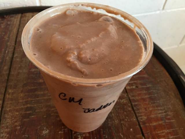 The Choco Monster smoothie at Acai to the T features chocolate almond milk, bananas, almonds and cocoa powder. Sandy Lopez/View
