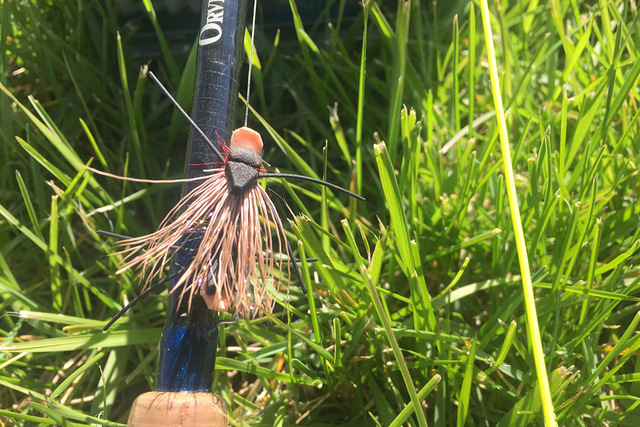 This surface fly worked for Missouri farm pond catfish with a floating line, 6-foot leader and 5-weight rod. (Keith Rogers/Las Vegas Review-Journal)