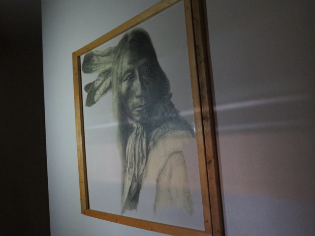 Work crews found this drawing in a rundown building at Stewart Indian School in Carson City. The unsigned portrait was framed and hung on a wall of a girls' dormitory. Efforts are under way to rai ...