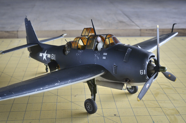 A model of a TBF Avenger built by Bob Lomassaro is shown during a meeting of the Las Vegas chapter of the International Plastic Modelers Society at the home of society member Joe Porche in Las Veg ...