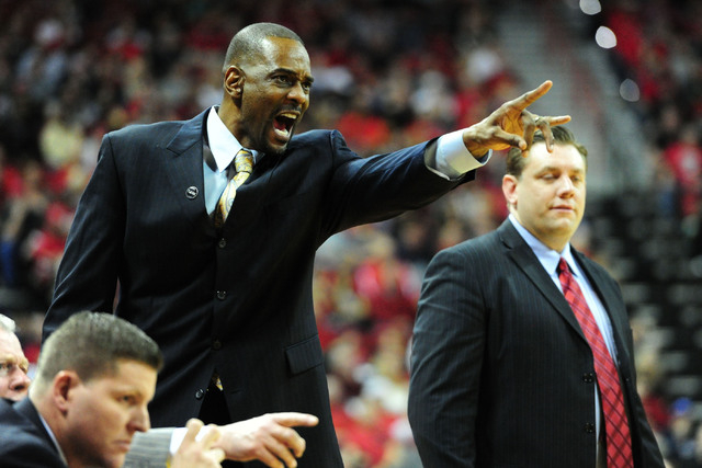UNLV assistant coach Stacey Augmon, seen in January (Josh Holmberg/Las Vegas Review-Journal)