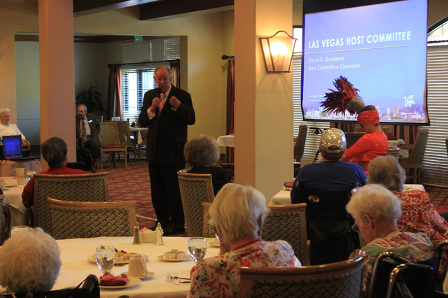 Oscar Goodman, former mayor of Las Vegas, speaks to residents at Las Ventanas at Summerlin, 10401 W. Charleston Blvd., as part of its 2016 Lecture and Event Series. Special to View