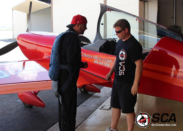 Sky Combat Ace instructor pilot Ben Soyars, 37, of Las Vegas, right, is shown with an unidentified person in an August 2015 post from his Facebook page. Soyars and Steve Peterson, 32, of Rohnert P ...
