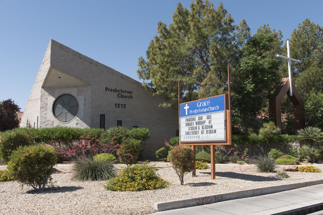 Grace Presbyterian Church at 1515 W. Charleston Blvd. in Las Vegas is seen Sunday, May 22, 2016. Jason Ogulnik/Las Vegas Review-Journal
