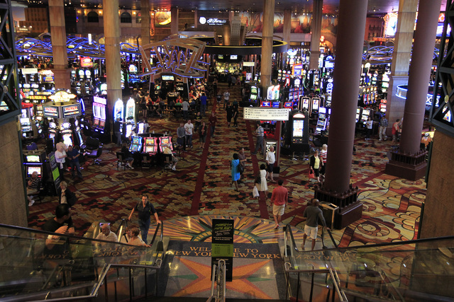 The casino floor of New York-New York is seen Oct. 22, 2014. (Sam Morris/Las Vegas Review-Journal)