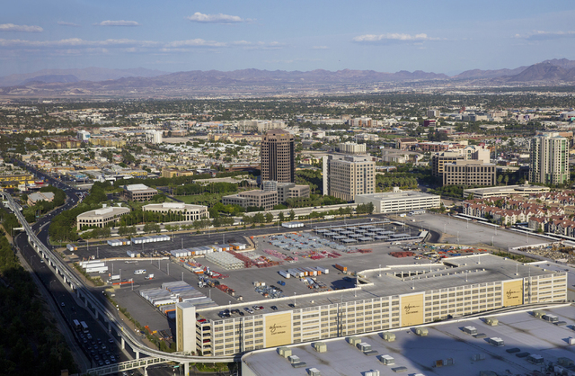 The site of the proposed 17,500-seat music venue funded by Las Vegas Sands Corp and some of the top players in the entertainment industry, Tuesday, May 24, 2016, in Las Vegas. (Benjamin Hager/Las  ...