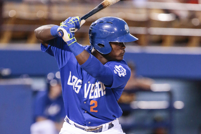 Dilson Herrera of the 51s, shown hitting last season, went 4-for-6 with five RBIs and his first two home runs of the season Tuesday in Las Vegas' 15-6 victory over the El Paso Chihuahuas in El Pas ...
