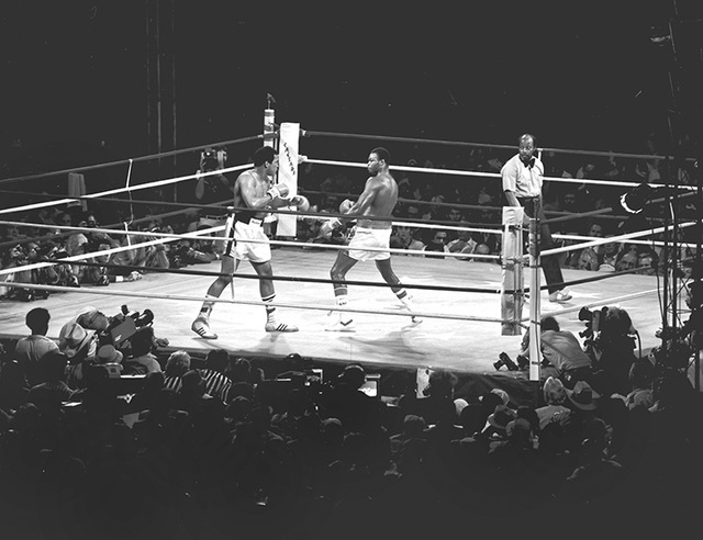Larry Holmes fights Muhammad Ali Oct. 2, 1980 at Caesars Palace in Las Vegas. (Las Vegas News Bureau)