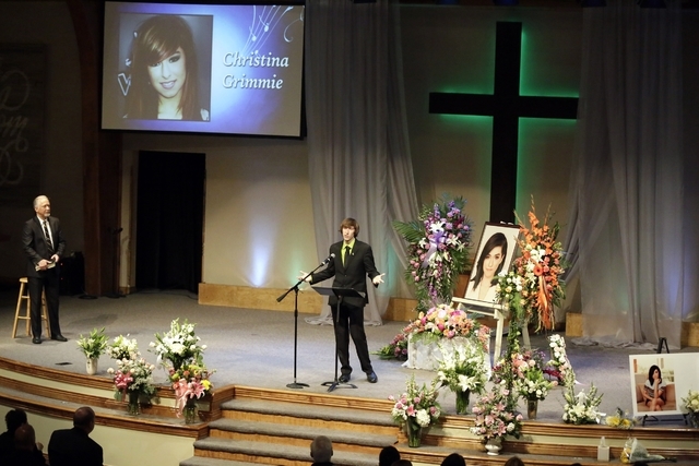 Marcus Grimmie speaks during memorial service for Christina Grimmie, at Fellowship Alliance Chapel in Medford, N.J. on June 17, 2016.  Grimmie, the Voice contestant & YouTube star was shot to  ...