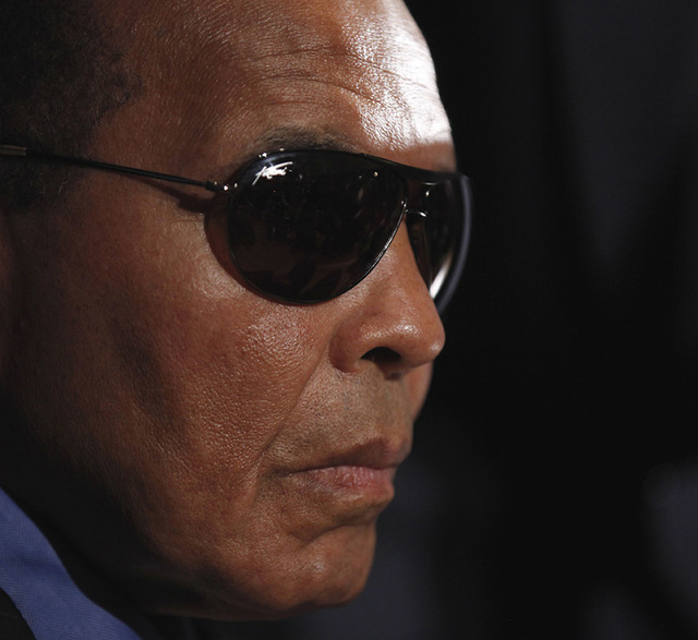 Boxing legend Muhammad Ali is seen during a news conference at the National Press Club in Washington, Tuesday, May 24, 2011. (Pablo Martinez Monsivais/AP)