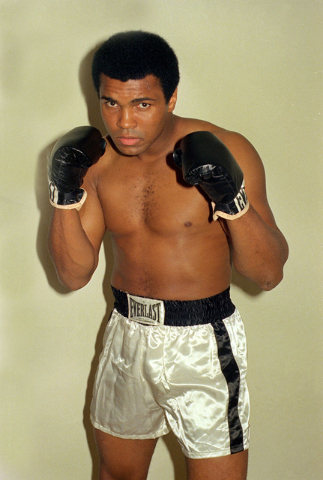 Muhammad Ali is seen training October 9, 1974 for his world championship fight in Zaire. (AP Photo)