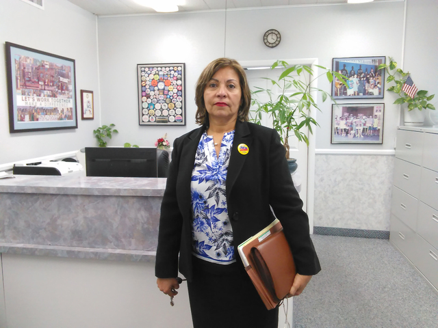 Geoconda Arguello-Kline, secretary-treasurer of the Culinary Union Workers Local 226, asks women to join forces in fighting for equal pay. A former hotel housekeeper from Nicaragua, she's the unio ...