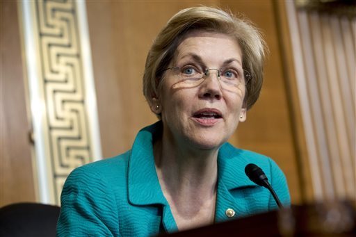 Sen. Elizabeth Warren, D-Mass. speaks on Capitol Hill in Washington. (Jacquelyn Martin/Associated Press)