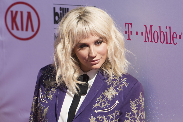Kesha poses on the red carpet during the Billboard Music Awards at T-Mobile Arena in Las Vegas May 22. (Jason Ogulnik/Las Vegas Review-Journal)