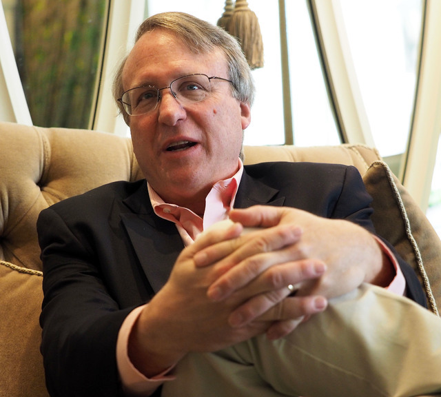 William W. Gay of Tunnel Hill Partners, LP, based in New York, discusses waste and recycling strategies while attending WasteExpo 2016 in Las Vegas, Tuesday, June 7, 2016. Jerry Henkel/Las Vegas R ...