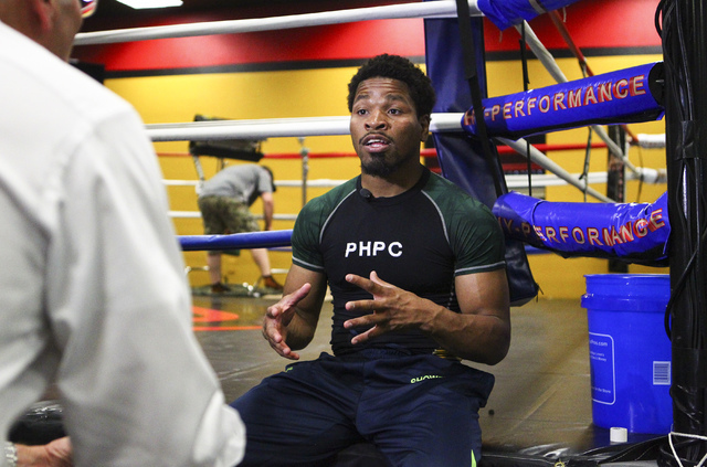 Shawn Porter speaks during an interview at Porter Hy-Performance Center, 2206 Paradise Road, in Las Vegas on Wednesday, June 8, 2016. Porter is slated to fight Keith Thurman on June 25. (Loren Tow ...
