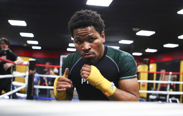Shawn Porter works out at Porter Hy-Performance Center, 2206 Paradise Road, in Las Vegas on Wednesday, June 8, 2016. Porter is slated to fight Keith Thurman on June 25. (Loren Townsley/Las Vegas R ...