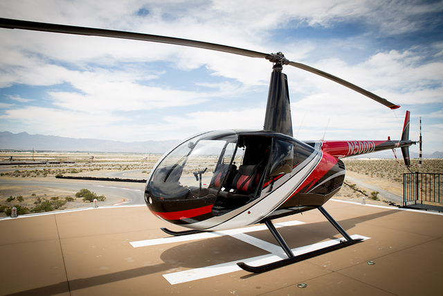 A spiral staircase in the backyard leads to John Morris’ helicopter, which is situated on a helipad made from 3 inches of concrete and can hold up to 10,000 pounds. (Tonya Harvey/Real Estate Mil ...