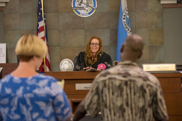 Judge Heidi Almase listens to testimonies during a mental health court session at the Regional Justice Center in Las Vegas on Wednesday, June 15, 2016. Joshua Dahl/Las Vegas Review-Journal