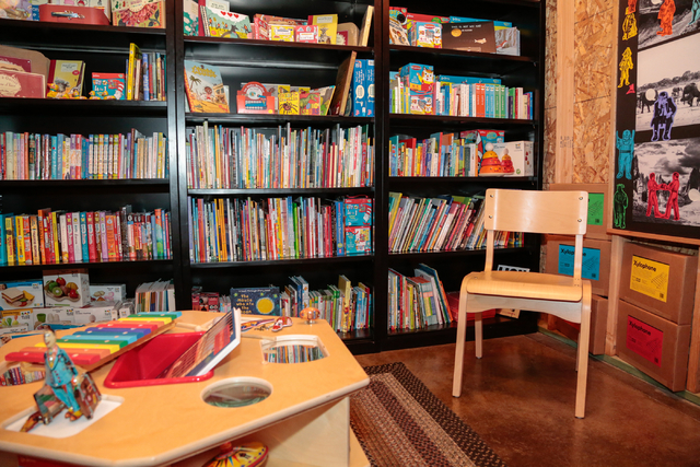 Books and other items are shown in the children's section Saturday, Jan. 1, 2015, at The Writer's Block, a book store at 1020 Fremont St . in Las Vegas, Saturday, Jan. 1, 2015. (Donavon Lockett/La ...