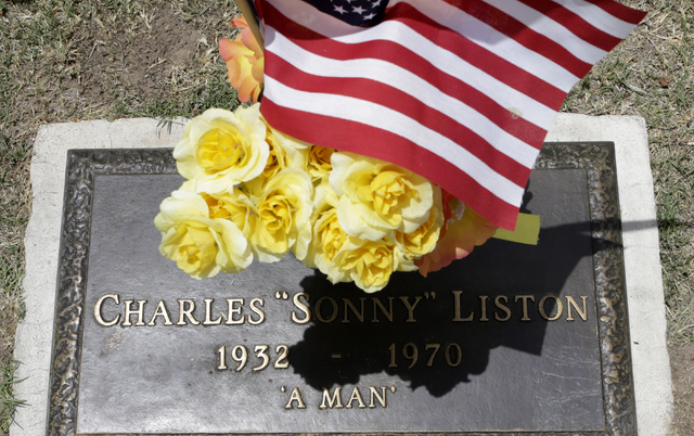 Charles "sonny" Liston's gravesite at Davis Memorial Park at 6200 Eastern Ave., is shown on Thursday, June 9 , 2016, in Las Vegas. (Bizuayehu Tesfaye/Las Vegas Review-Journal) Follow @bizutesfaye
