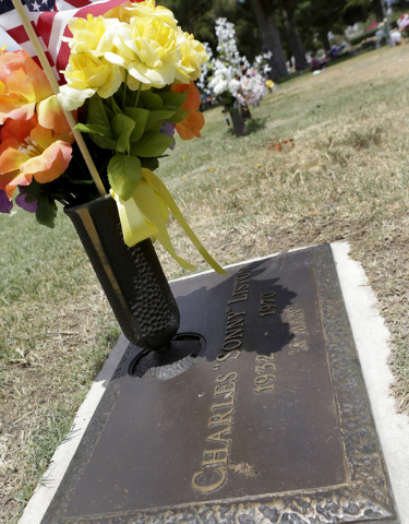 Charles "sonny" Liston's gravesite at Davis Memorial Park at 6200 Eastern Ave., is shown on Thursday, June 9 , 2016, in Las Vegas. (Bizuayehu Tesfaye/Las Vegas Review-Journal) Follow @bizutesfaye