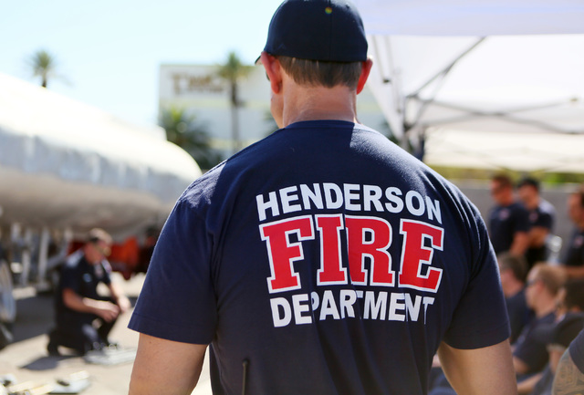 A member of the Henderson Fire Department. (Ronda Churchill/Las Vegas Review-Journal)