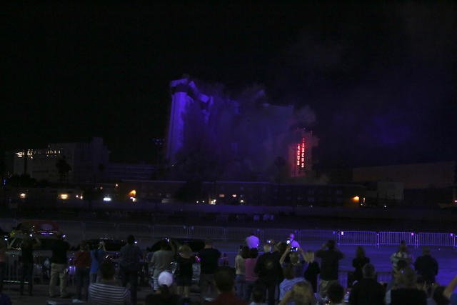 Watch Las Vegas hotel 'Riviera' come down in controlled implosion