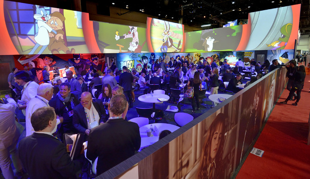 Part of the Warner Bros. Entertainment area is shown during the Licensing Expo at the Mandalay Bay Convention Center in Las Vegas on Tuesday, June 21, 2016. Bill Hughes/Las Vegas Review-Journal