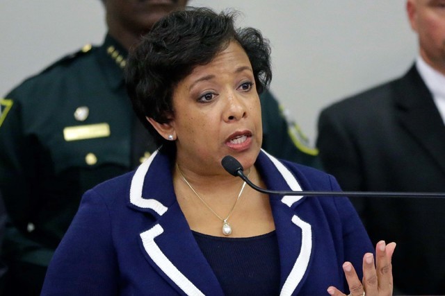 Attorney General Loretta Lynch makes comments during a news conference about the Pulse nightclub mass shooting, Tuesday, June 21, 2016, in Orlando, Fla. (John Raoux/AP)
