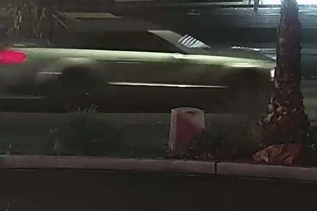 Las Vegas police are looking for a light green 2-door Ford Mustang in connection with an armed robbery in May at a downtown restaurant. (Las Vegas Metropolitan Police Department)