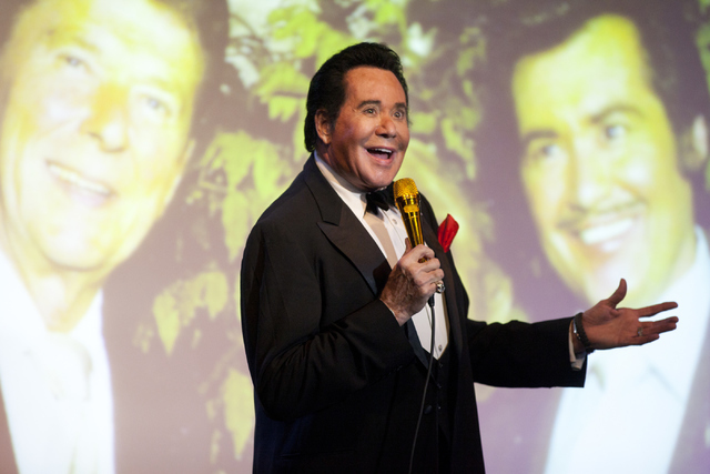 Wayne Newton talks about his relationship with Former President Ronald Reagan during his show &quot;Up Close And Personal&quot; on Thursday, June 16, 2016 at the Bally's hotel-casino in La ...