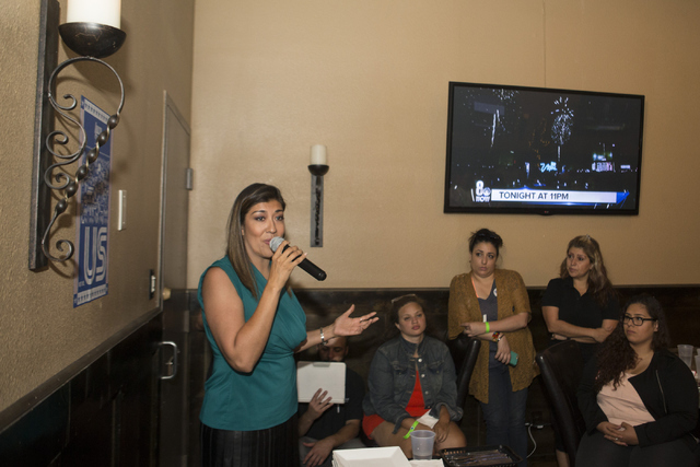 Democratic Congressional District 4 candidate Lucy Flores  gives her concession speech during her election night party at Aces & Ales on Tuesday, June 14, 2016, in Las Vegas. (Erik Verduzco/La ...