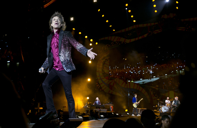 Mick Jagger of The Rolling Stones performs in Havana, Cuba, Friday March 25, 2016. (AP Photo/Enric Marti)