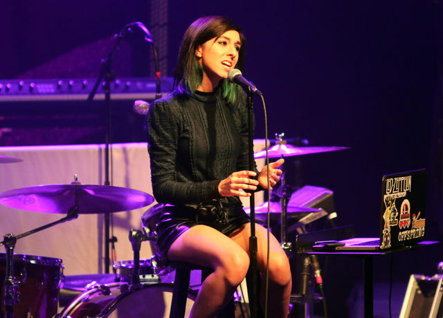 Christina Grimmie performs as the opener for Rachel Platten at Center Stage Theater, in Atlanta, March 2, 2016. (Katie Darby/Invision/AP)