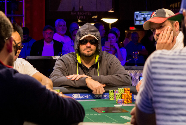 Cody Pack plays in the final nine in the World Series of Poker "Monster Stack" event at the Rio Convention Center in Las Vegas on Tuesday, June 28, 2016. (Elizabeth Brumley/Las Vegas Review-Journa ...