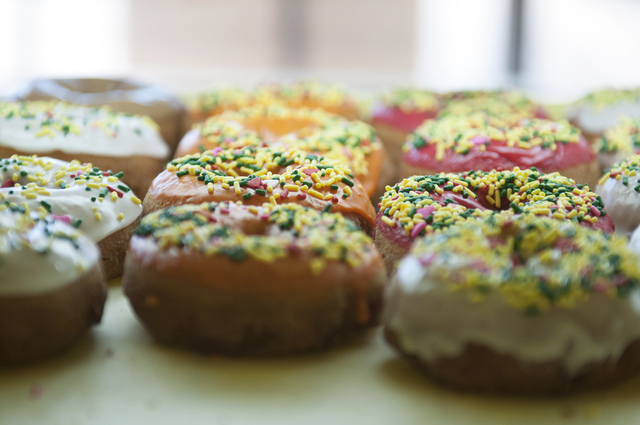 Donuts at Donut Hut in Las Vegas are seen Tuesday, Jan. 14, 2013. (Erik Verduzco/Las Vegas Review-Journal)