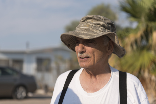 Frank Esposito speaks with a reporter about acquiring potable water in Tecopa, Calif. Tuesday, June 21, 2016. Jason Ogulnik/Las Vegas Review-Journal