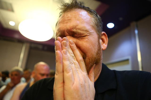 Don Blumer attends the candle light vigil honoring victims of the Orlando mass shooting at the The Gay and Lesbian Community Center of Southern Nevada on Sunday, June 12, 2016, in Las Vegas. (Lore ...