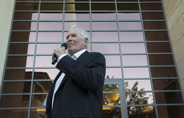 Bill Foley, owner of Las Vegas' NHL expansion team, speaks at a victory party to celebrate the state's first major league sports franchise, June 23, 2016, in Las Vegas. Foley predicted his team wo ...