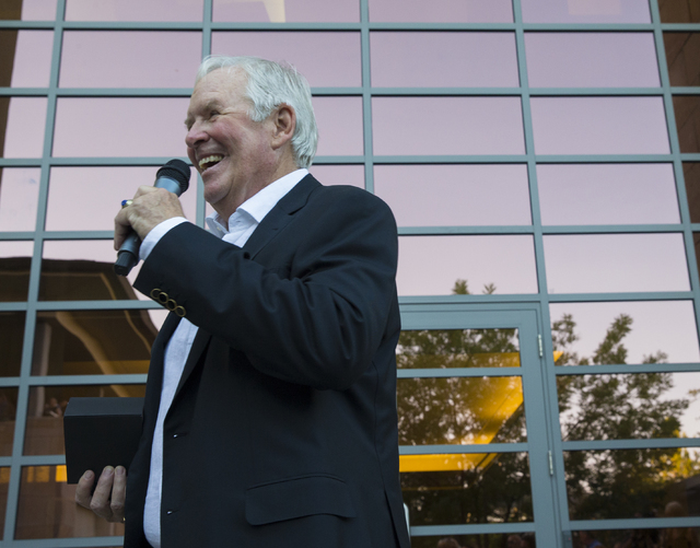 Bill Foley, owner of Las Vegas' NHL expansion team, speaks at a victory party to celebrate the state's first major league sports franchise, June 23, 2016, in Las Vegas. Foley predicted his team wo ...