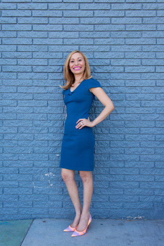 Beli Andaluz, owner and lead stylist of Beli Andaluz Salon, poses for a portrait outside of PublicUs in Las Vegas June 23, 2016. Elizabeth Brumley/Las Vegas Review-Journal Follow @elipagephoto