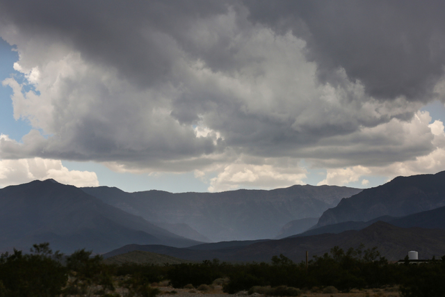 Rain fills Kyle Canyon on Mount Charleston near Las Vegas on Thursday, June 30, 2016. (Brett Le Blanc/Las Vegas Review-Journal Follow @bleblancphoto)