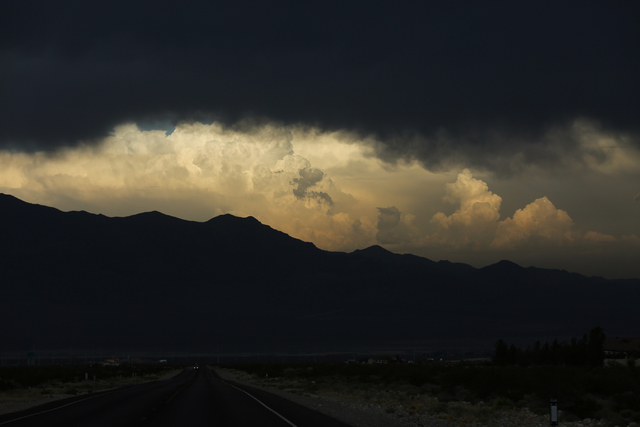Clear sky breaks out over Mountains on the north side of the Las Vegas Valley on Thursday, June 30, 2016. (Brett Le Blanc/Las Vegas Review-Journal Follow @bleblancphoto)