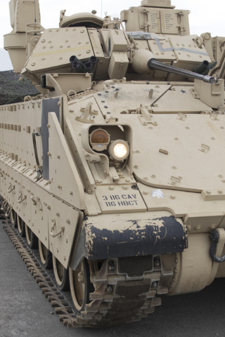An A-3 Bradley fighting vehicle is seen during a training exercise at the Clark County Armory on Friday, July 29, 2016. Richard Brian/Las Vegas Review-Journal Follow @vegasphotograph