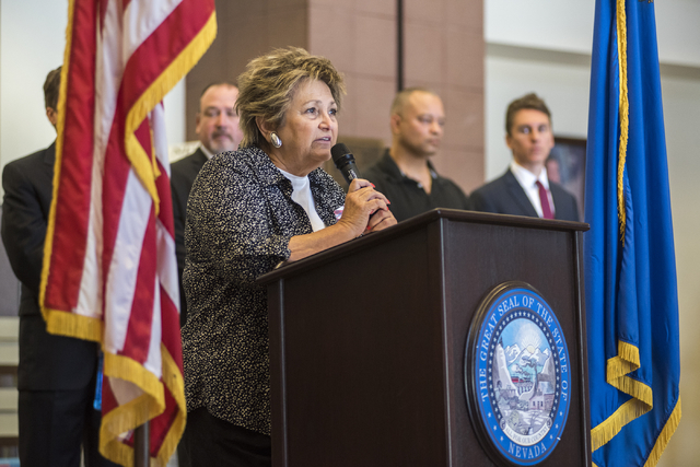 Republican Assembly candidate Tina Trenner of District 36 speaks during an event in Las Vegas on Wednesday, May 25, 2016. (Martin S. Fuentes/Las Vegas Review-Journal)