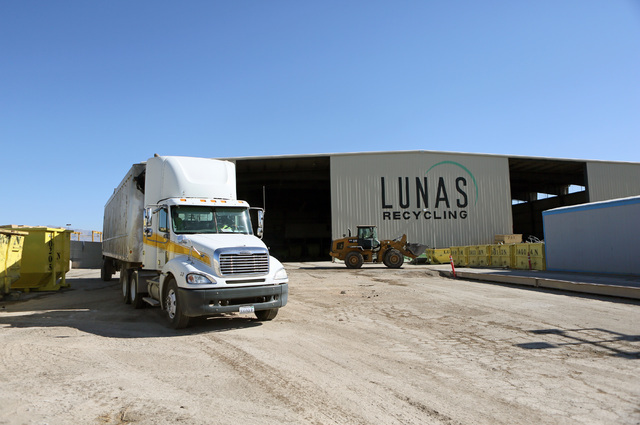 Lunas Recycling is shown Monday, July 18, 2016, in Las Vegas. The family-owned waste management facility is located at 4830 E. Cartier Ave. (Ronda Churchill/Las Vegas Review-Journal)