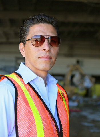 Norberto Madrigal, co-owner of Lunas Recycling, stands in the materials recovering facility at Lunas Recycling Monday, July 18, 2016, in Las Vegas. The family-owned waste management facility is lo ...