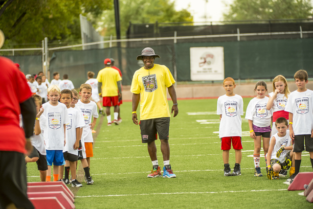 Tim Hough is seen during a youth football camp at Rebel Park on the campus of UNLV in Las Vegas on Friday, July 29, 2016. (Joshua Dahl/Las Vegas Review-Journal)