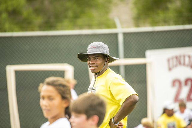 Tim Hough is seen during a youth football camp at Rebel Park on the campus of UNLV in Las Vegas on Friday, July 29, 2016. (Joshua Dahl/Las Vegas Review-Journal)